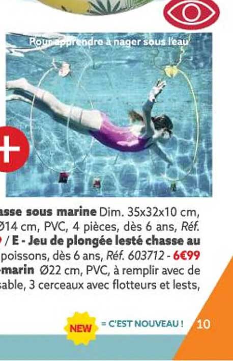 jeu de plongée lesté chasse