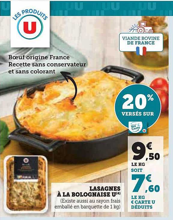 Lasagnes à La Bolognaise U