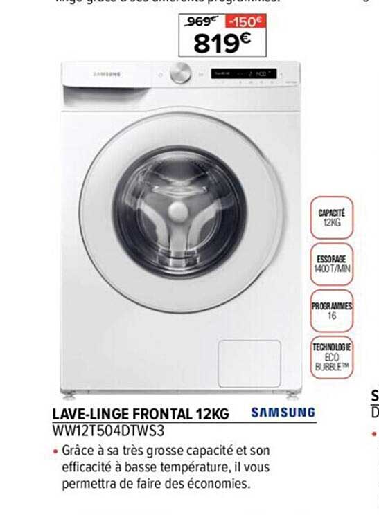 lave-linge frontal 12 kg samsung