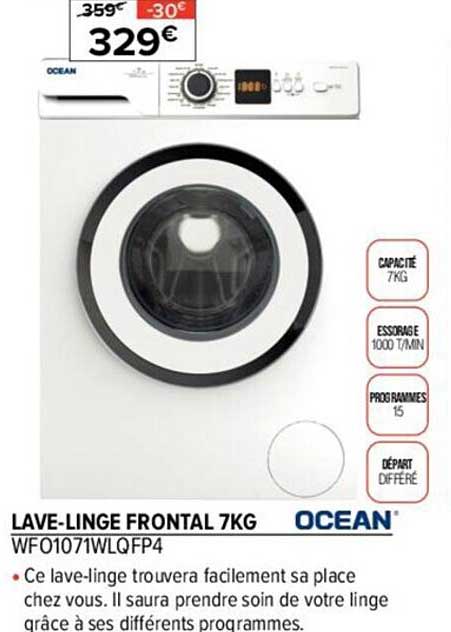 lave-linge frontal 7 kg océan