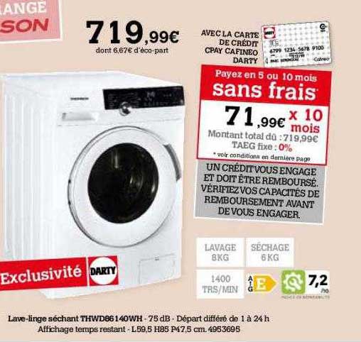 lave-linge séchant thomson