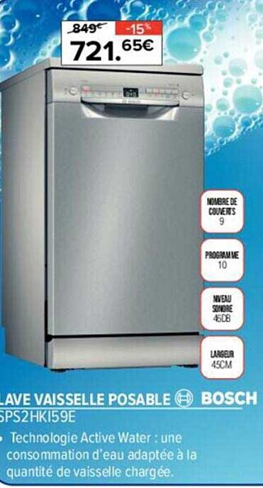 lave vaisselle posable bosch