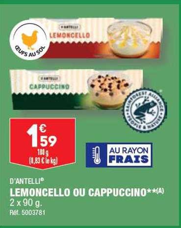 lemoncello ou cappuccino d'antelli