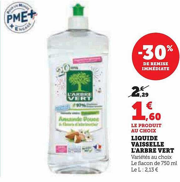 liquide vaisselle l'arbre vert