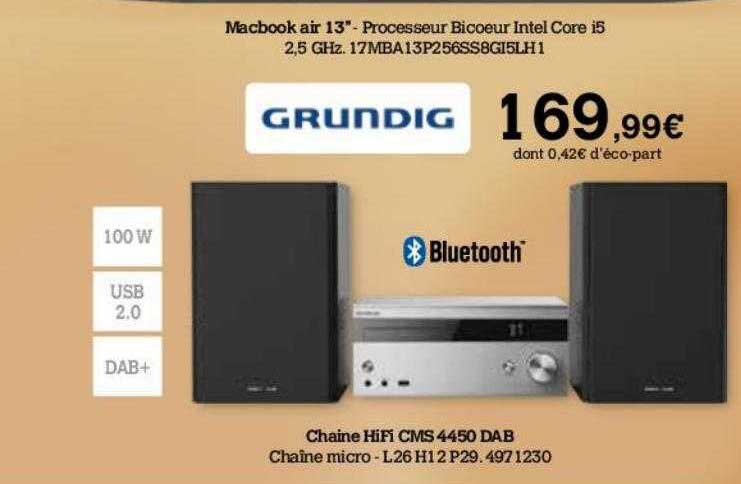 macbook air 13" grundig, chaîne hifi cms 4450 dab grundig