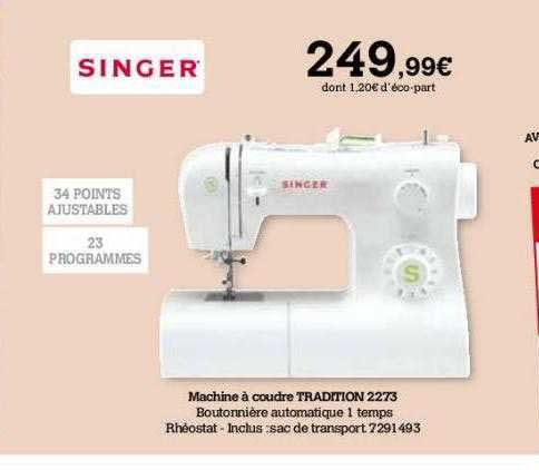 machine à coudre tradition 2273 singer