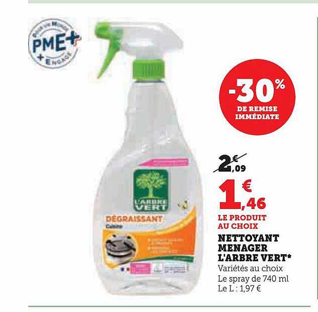 nettoyant ménager l'arbre vert