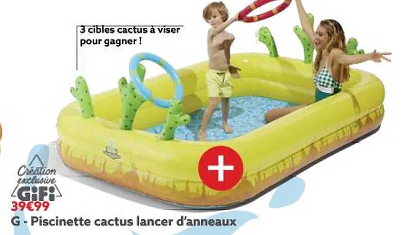 piscinette cactus lancer d'anneaux