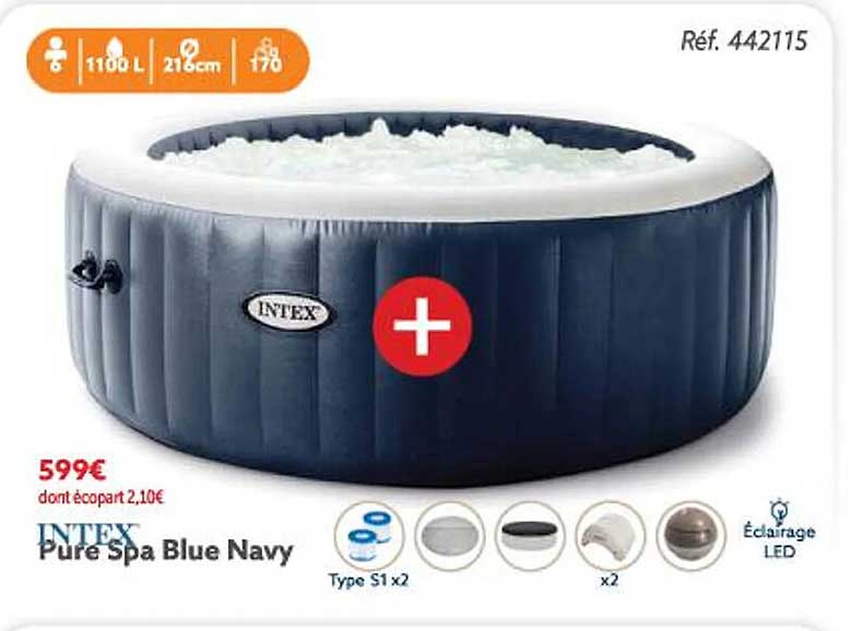 pure spa blue navy intex