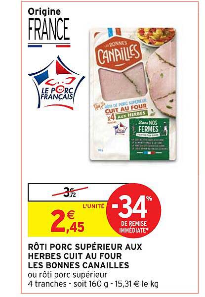 rôti porc supérieur aux herbes cuit au four les bonnes canailles