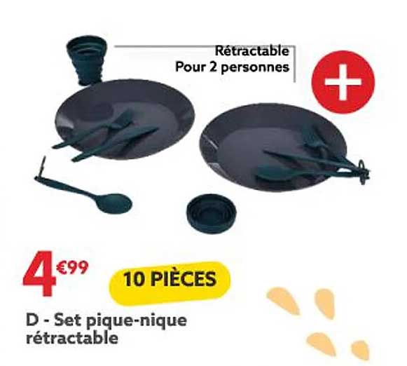 set pique-nique rétractable