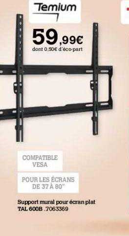 Support Mural Pour écran Plat Temium