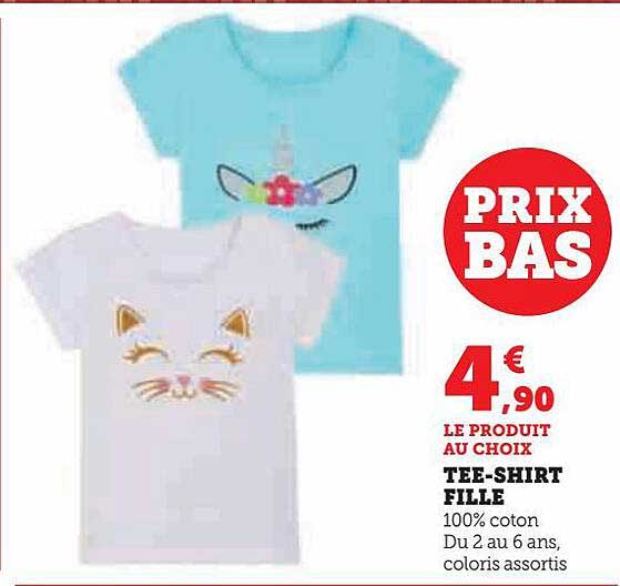 tee-shirt fille