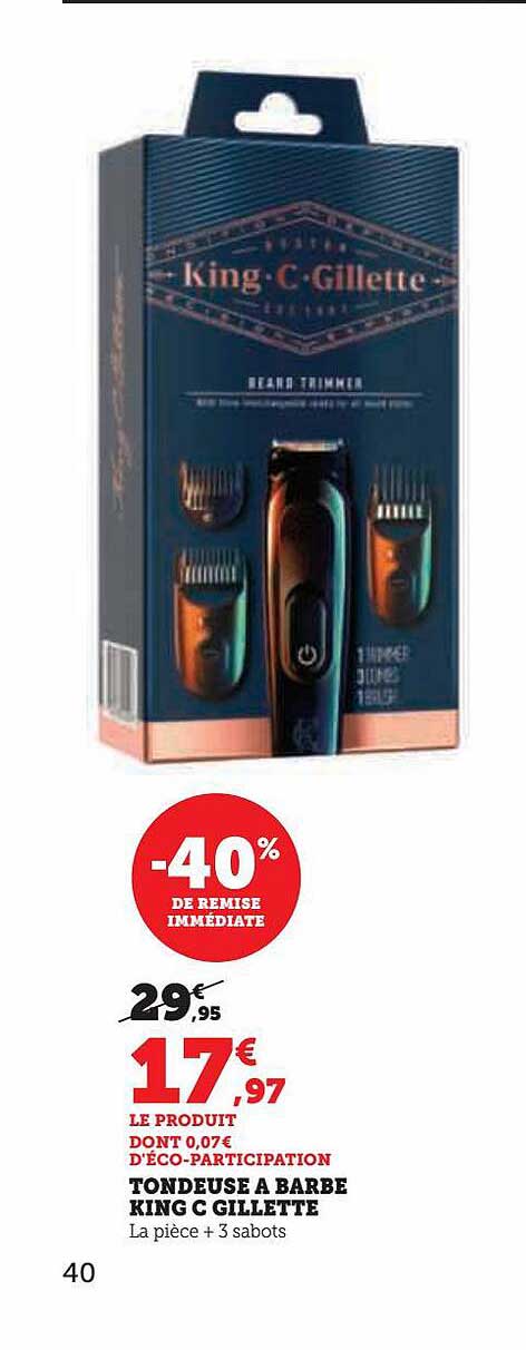 Tondeuse à Barbe King C Gillette