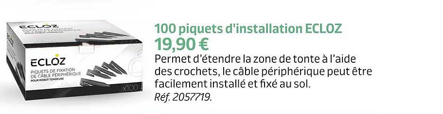 100 piquets d'installation ecloz