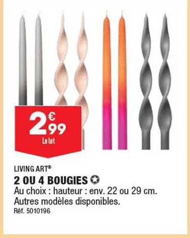 2 Ou 4 Bougies Living Art