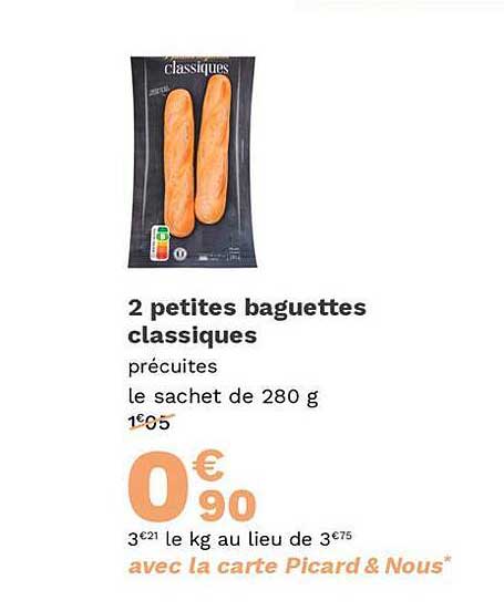 2 petites baguettes classiques