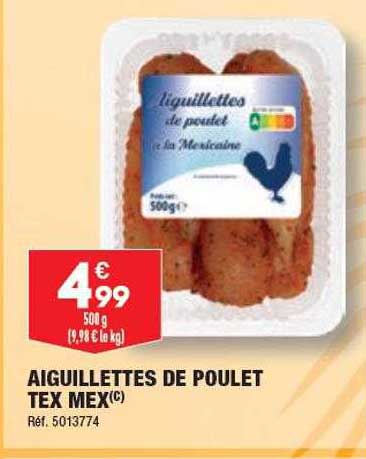 aiguillettes de poulet tex mex