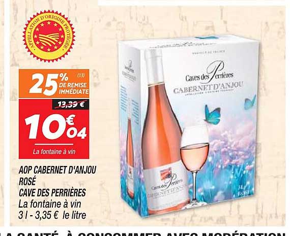 aop cabernet d'anjou rosé cave des perrières