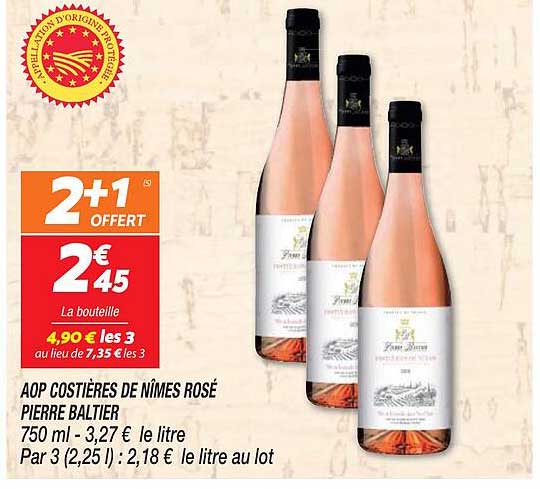 aop costières de nîmes rosé pierre baltier