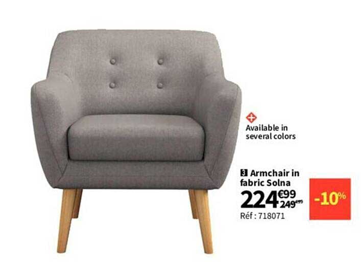 armchair in fabric solna