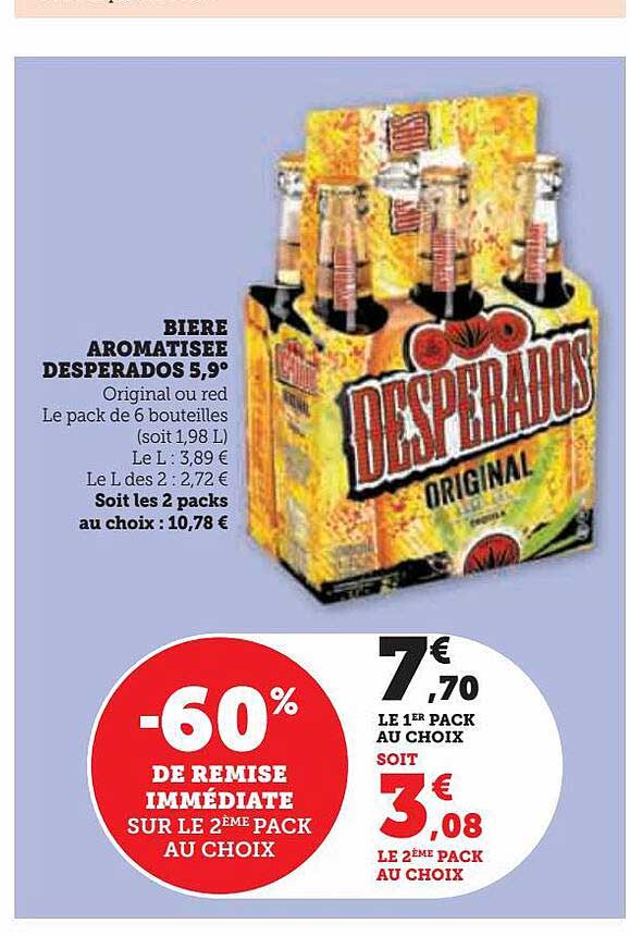 bière aromatisée desperados 5,9°