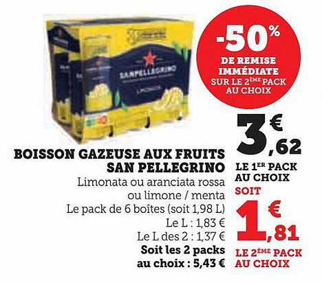 boisson gazeuse aux fruits san pellegrino
