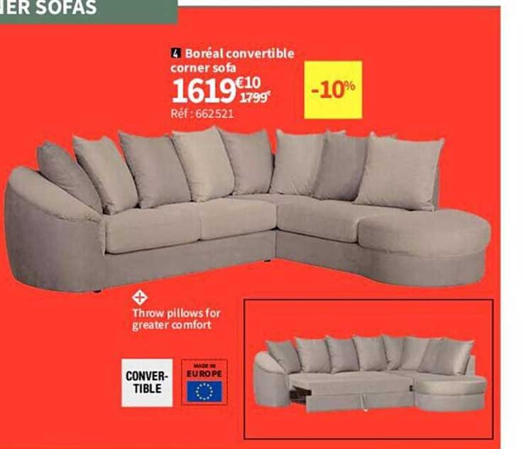 boréal convertible corner sofa