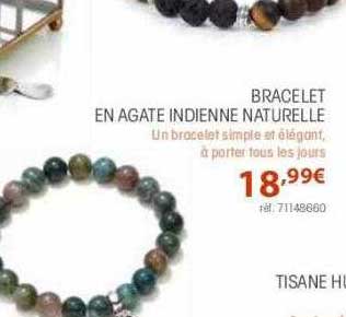 bracelet en agate indienne naturelle