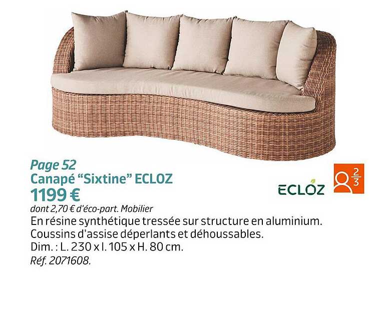 canapé "sixtine" ecloz
