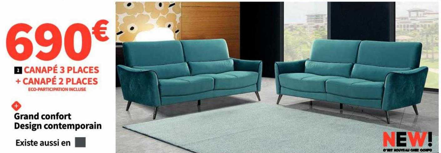 Canapé 3 Places + Canapé 2 Places