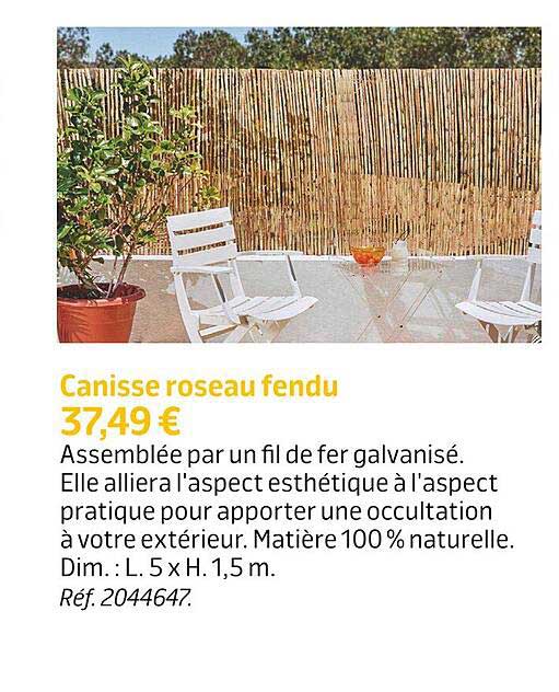 Canisse Roseau Fendu