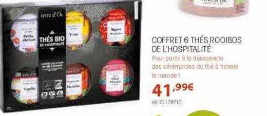 coffret 6 thés rooibos de l'hospitalité