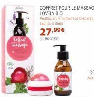 coffret pour le massage lovely bio