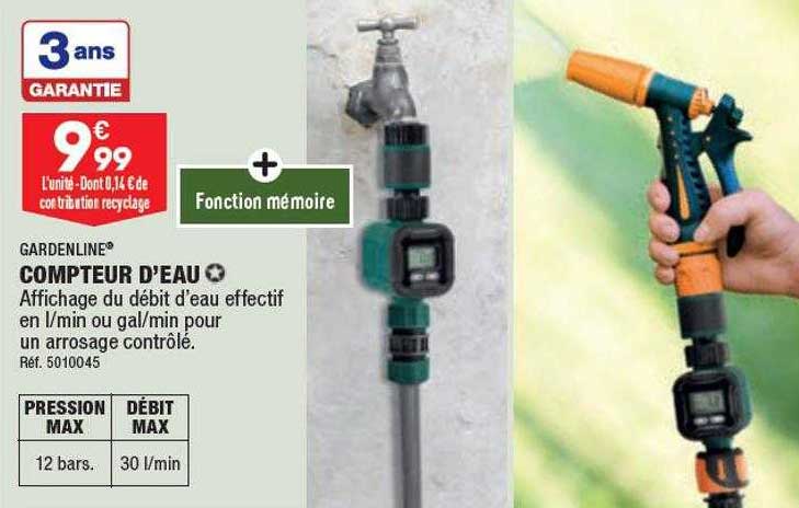 compteur d'eau gardenline