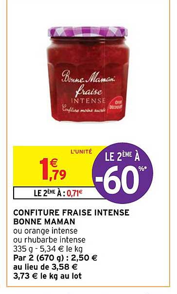 confiture fraise intense bonne maman