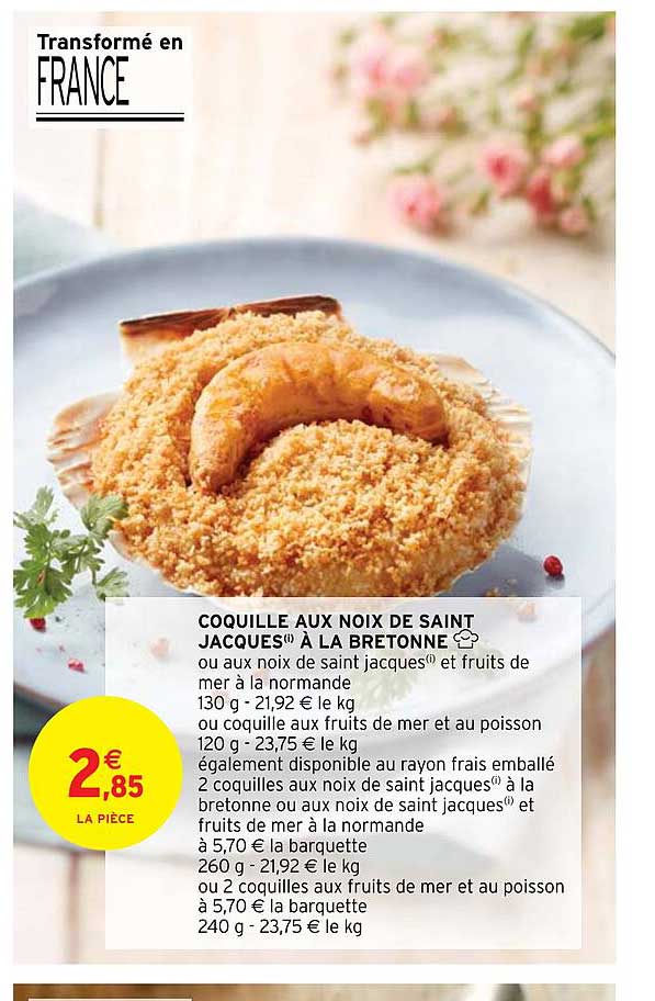 coquille aux noix de saint jacques à la bretonne