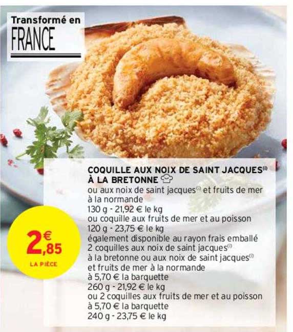 Coquille Aux Noix De Saint Jacques à La Bretonne