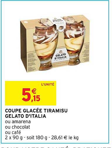 coupe glacée tiramisu gelato d'italia