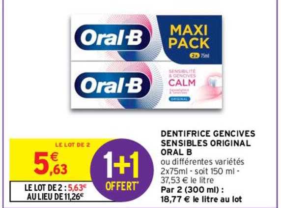 dentifrice gencives sensibles original oral b