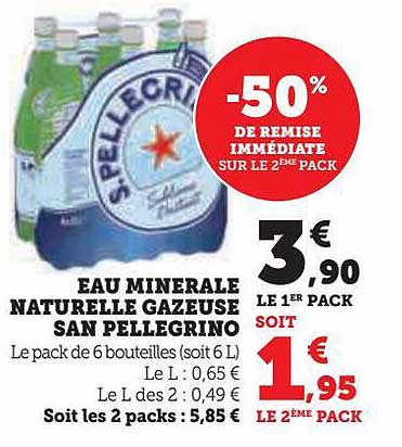eau minérale naturelle gazeuse san pellegrino