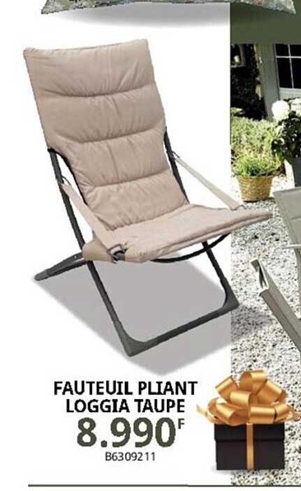 fauteuil pliant loggia taupe