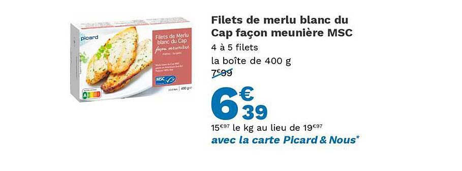filets de merlu blanc du cap façon meunière msc