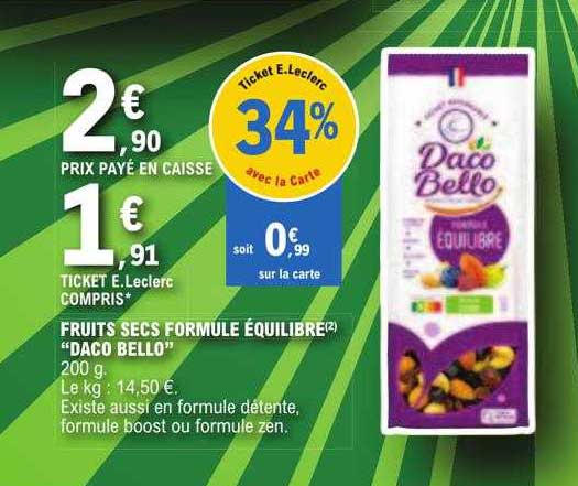 fruits secs formule équilibre "daco bello"