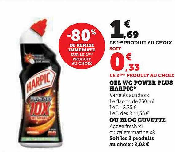 gel wc power plus harpic ou bloc cuvette