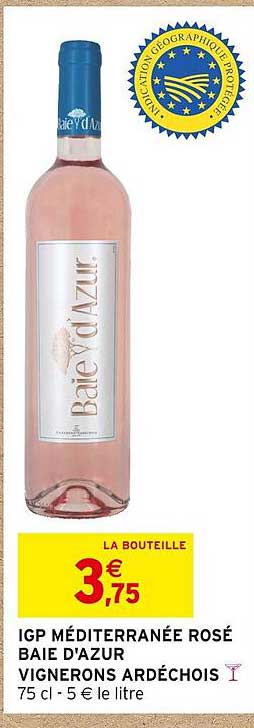 igp méditerranée rosé baie d'azur vignerons ardéchois