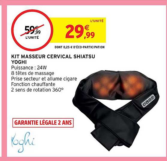 kit masseur cervical shiatsu yoghi