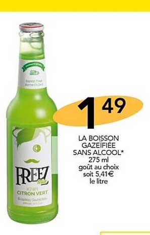 la boisson gazéifiée sans alcool freez