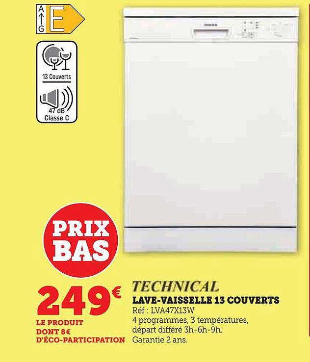 lave-vaisselle 13 couverts technical