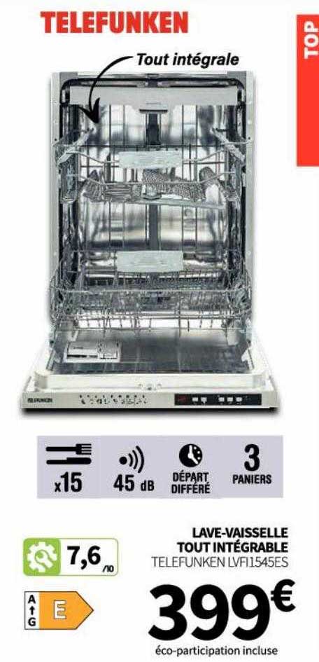 lave-vaisselle tout intégrable
